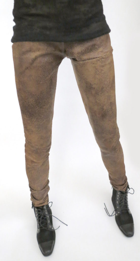 brown pleather pants